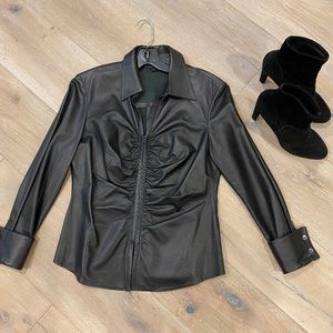 Black Leather Shirt